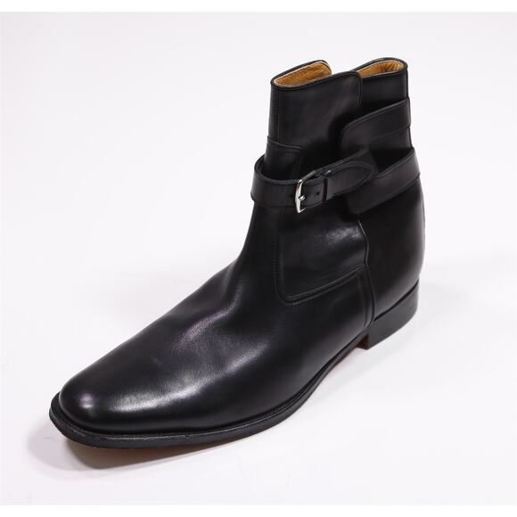 Hermes Mens Black Jodphur Leather Boots Eu 43.5 - US 10.5 +Box - Picture 2 of 12